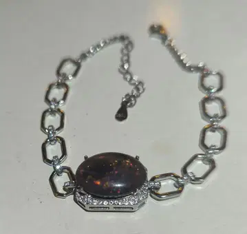 S925 실버 정품 오벌 컷 체인 팔찌