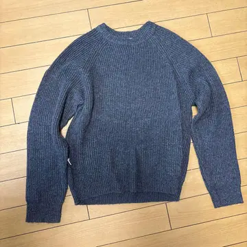 Adoon plain 그레이 리브 니트