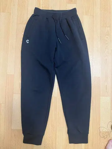 CRONOS 하이웨스트 로고 스웨트 팬츠