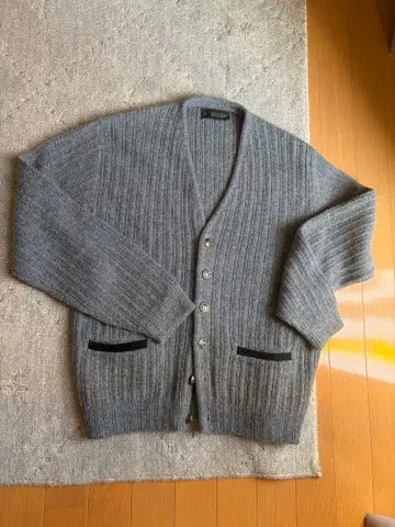 puritan 리브 니트 가디건 M 사이즈 그레이