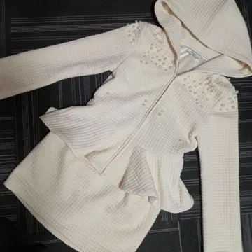 아이보리 비쥬 미니 스커트 셋업