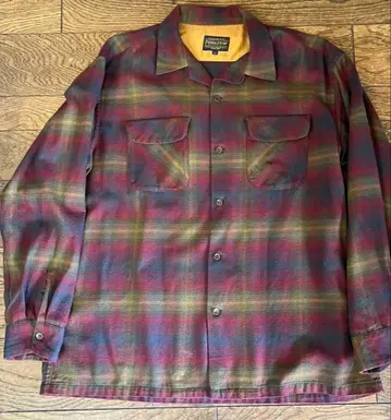 펜들턴 코튼 샤기 오픈 카라 셔츠