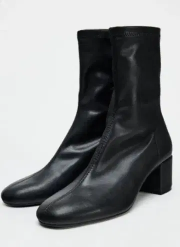 ZARA 소프트 블록힐 숏부츠 38