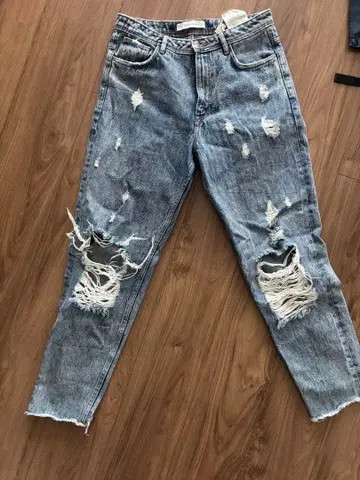 Trafaluc 데미지 데님 팬츠 EU38