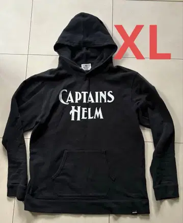 CAPTAINS HELM 블랙 후드티 X-LARGE