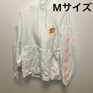 SANTA CRUZ 후드 부착 후드티 화이트 M