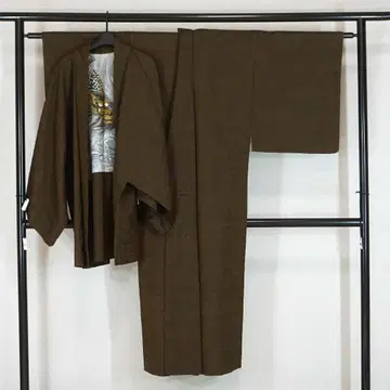 블랙 브라운 순수 실크 신사  2세트 평상복 165cm a751