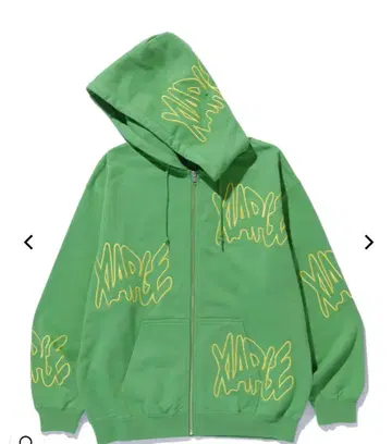 XLARGE 그린 M 집업 후드티