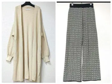 니트 롱 가디건 드롭 숄더 L 하자품 니트 팬츠 덤