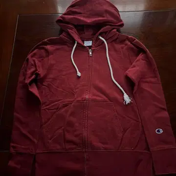Champion 버건디 풀 집업 후드티 M