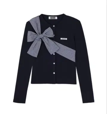 크랭크 가디건 크랭크 리본 니트 한국