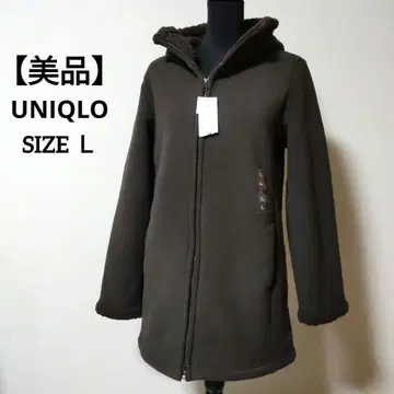 [ 새상품급 ] UNIQLO 보아 플리스 코트 다크 브라운 SIZE L