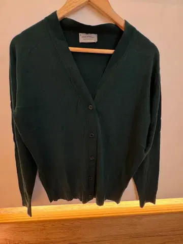 JOHN SMEDLEY 다크 그린 가디건 S