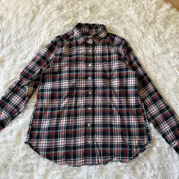 Parkes 체크 무늬 버튼 다운 긴팔 셔츠