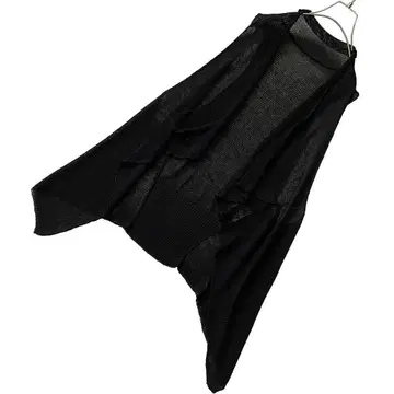 메후우 린넨 혼방 니트 베스트 지레 38 블랙 센소유니코 메후우