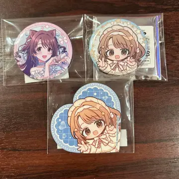 신데렐라 걸스 마네키네코 콜라보 우즈키 캔뱃지 하트형 스티커
