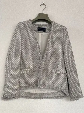 MACPHEE TOMORROWLAND 트위드 자켓 그레이 38