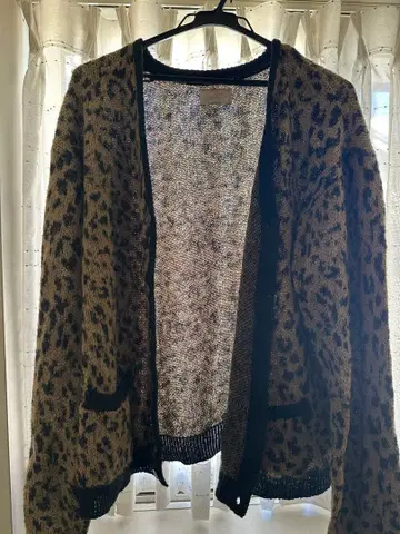 Backers 레오파드 무늬 가디건 M