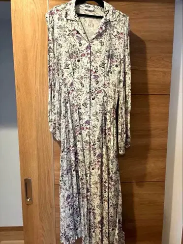 프레이 ID 꽃무늬 셔츠 원피스 긴팔