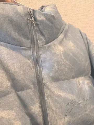 CAMOUFLAGE PU LEATHER PUFFER JACKET