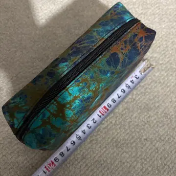 아프리칸 파우치 마블 무늬 파우치 파랑 그린 브라운