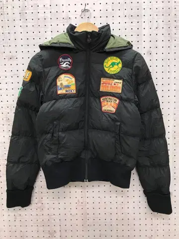 00s 레트로 서프 갸루 ROXY 구제 의류 메니 와펜 다운 자켓