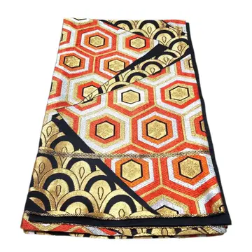 육각형 패턴 후쿠로 오비 리메이크 기모노 오비 일본 의류