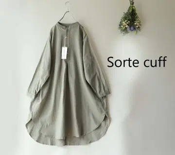 새상품 할인 솔테카프*라이트 카키*헴라인 튜닉 원피스 면린넨 15