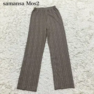 samansa Mos2 이지 팬츠 올 패턴 페이즐리 허리밴딩 세탁 가능