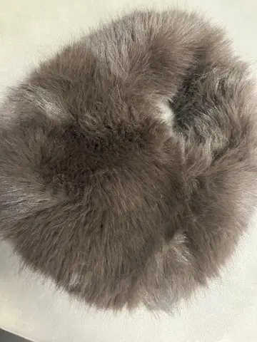 브라운 퍼 핸드백