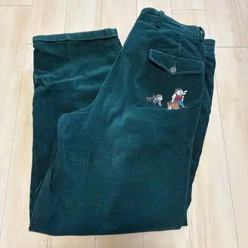 코듀로이 팬츠 그린