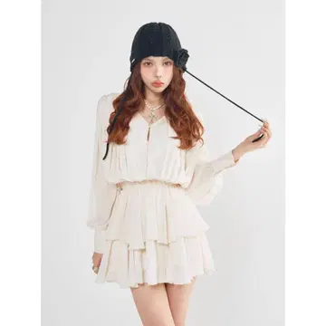 Darich 플러피 프릴 미니 원피스