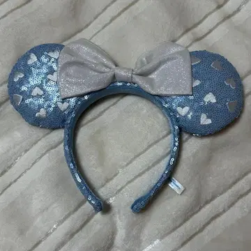 디즈니 머리띠 하트형 스팽글 머리띠