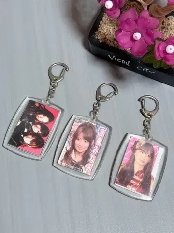 AKB 48 아이돌 사진 키링 3개 세트
