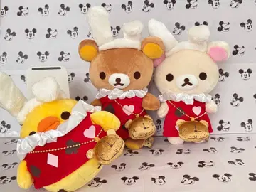 리락쿠마 코리락쿠마 키이로이토리 화이트 토끼 원더랜드 앨리스 봉제 인형