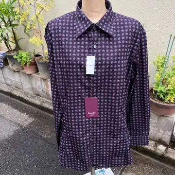 바구타 페이즐리 올 패턴 레귤러 칼라 셔츠 사이즈 42 새상품