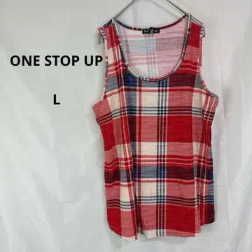 원스톱업 ONE STOP UP 슬리브리스 상의 [ L ] 체크 무늬