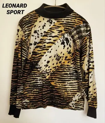 LEONARD SPORT 애니멀 프린트 긴팔 상의 M 사이즈