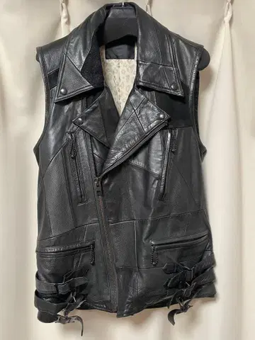 HIRO 블랙 더블 라이더 베스트