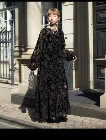 [ 포멀 드레스/결혼식 ] 벨로아 플라워 티어드 원피스