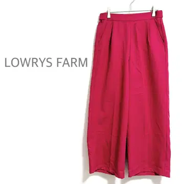 로리즈팜 와이드 팬츠 스트레이트 미 실루엣 루즈핏 핑크