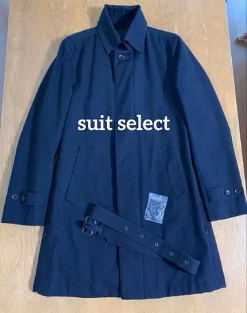 [ 정장 셀렉트 ] 4S 네이비 스텐카라 코트 비즈니스 코트 벨트 포함