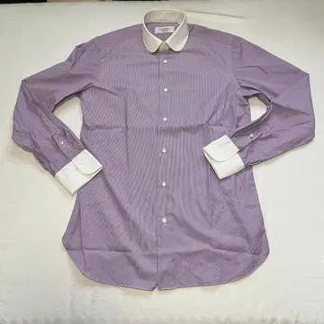 가마쿠라 셔츠 나폴리 셔츠 보라색 클레릭 드레스 셔츠 라운드 칼라 38
