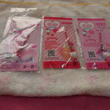 백화점 오리지널 헬로키티 스트랩 스티커 포함 3종 세트