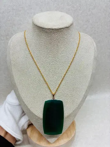 Z ) 반야심경 펜던트 목걸이 마노