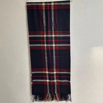 네이비 계열 타탄 체크 머플러 네이비 빨간색 베이지 체크 대형
