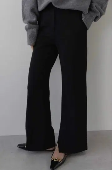 Na.e 나에 Strech Slit Pants 블랙