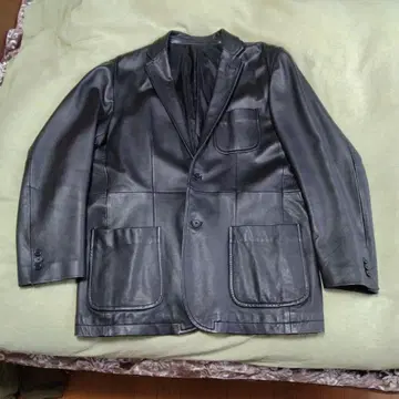 SIMPLE LIFE 블랙 라무 가죽 자켓 LL