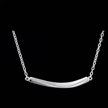 미사용 실버 925 바 디자인 목걸이 40cm