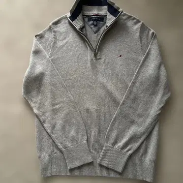 TOMMY HILFIGER 그레이 집업 스웨터 M